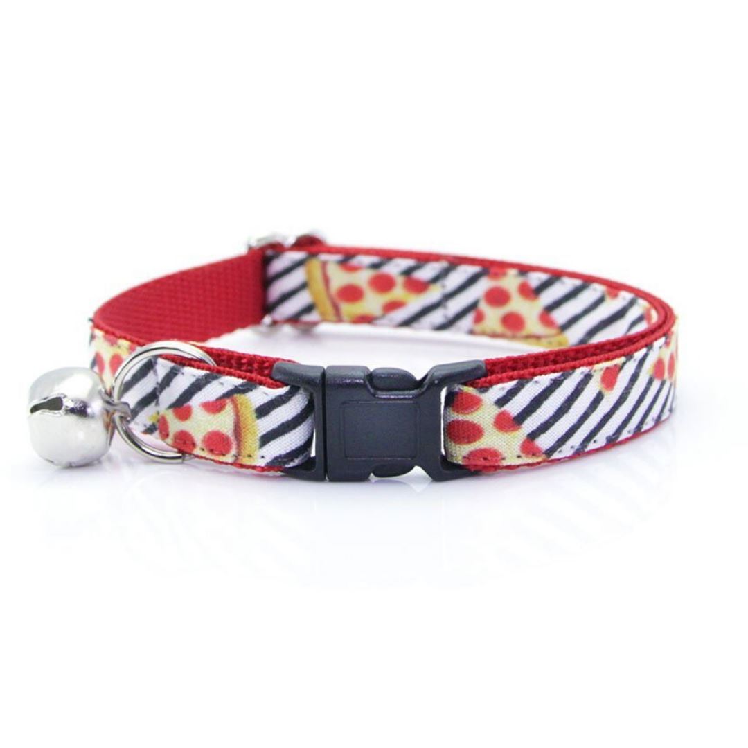Conjunto de collar y pajarita para gato - Pizza Party