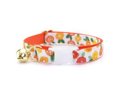 Collar para mascotas - Marigold - Floral naranja y amarillo