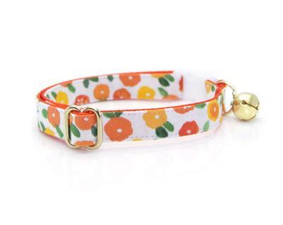 Collar para mascotas - Marigold - Floral naranja y amarillo
