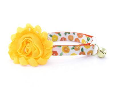 Collar para mascotas - Marigold - Floral naranja y amarillo