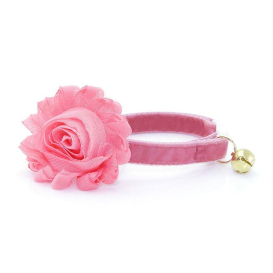 Collar para mascotas - Terciopelo rosa
