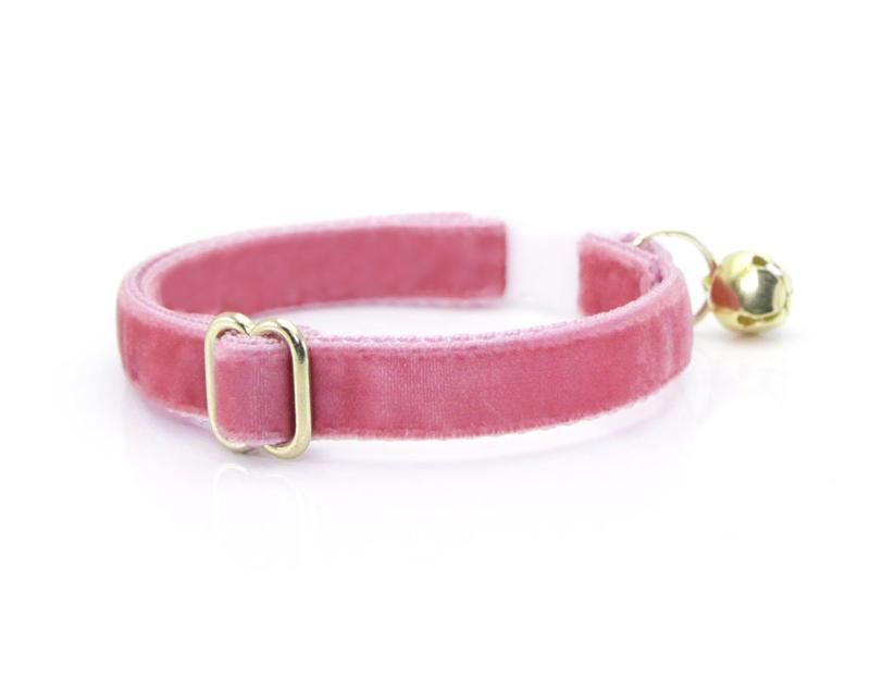 Collar para mascotas - Terciopelo rosa