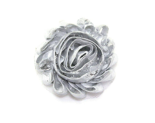 Ramillete de flores para mascotas - Plata brillante